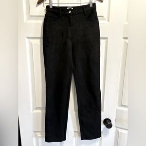 Aritzia Wilfred Melina Vegan Suede Pants in Black Size 2 Like New